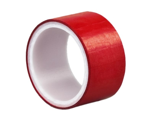 red polyester tape with silicone adhesive