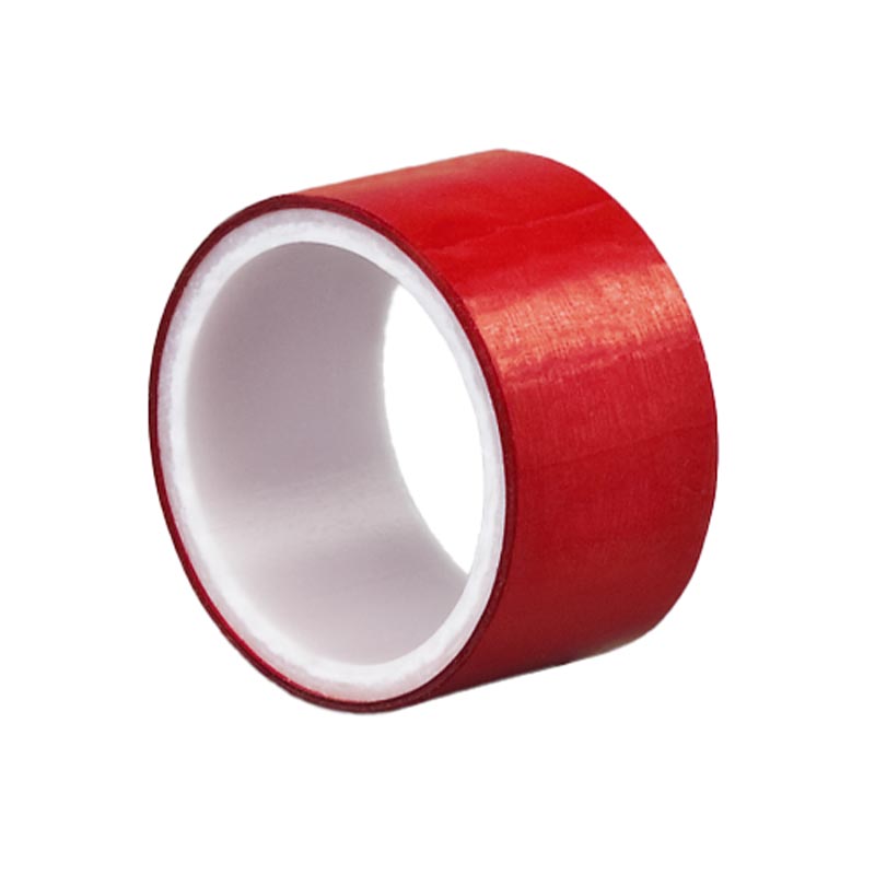 red polyester tape with silicone adhesive